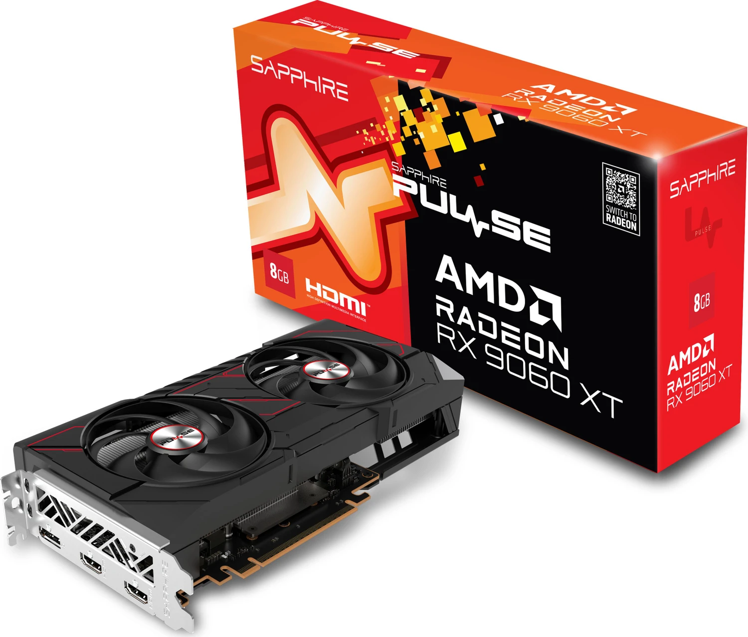 Sapphire Pulse Radeon RX 9060 XT, 8GB GDDR6, 2x HDMI, DP, lite retail