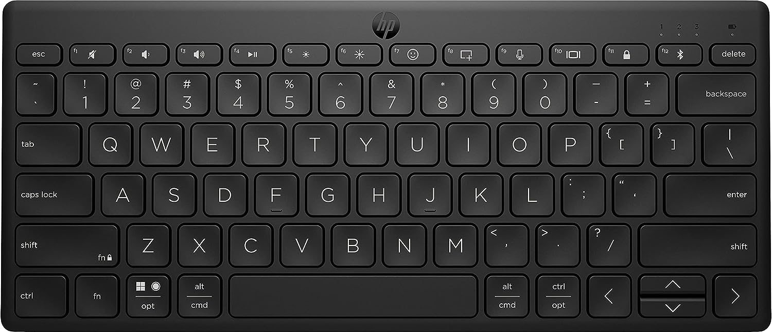HP 350 Compact Multi-Device Keyboard schwarz, Bluetooth, DE