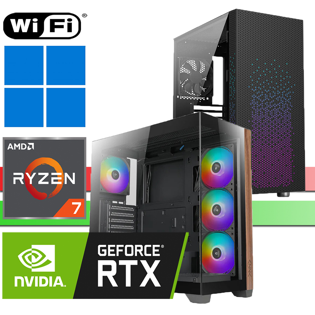 X-Gaming PC | AMD Ryzen 7 5700X | RTX5060 | bis 64GB RAM DDR4 | bis 2TB SSD NVMe | bis 4TB HDD | WiFi | Celesta | Windows 11 Pro