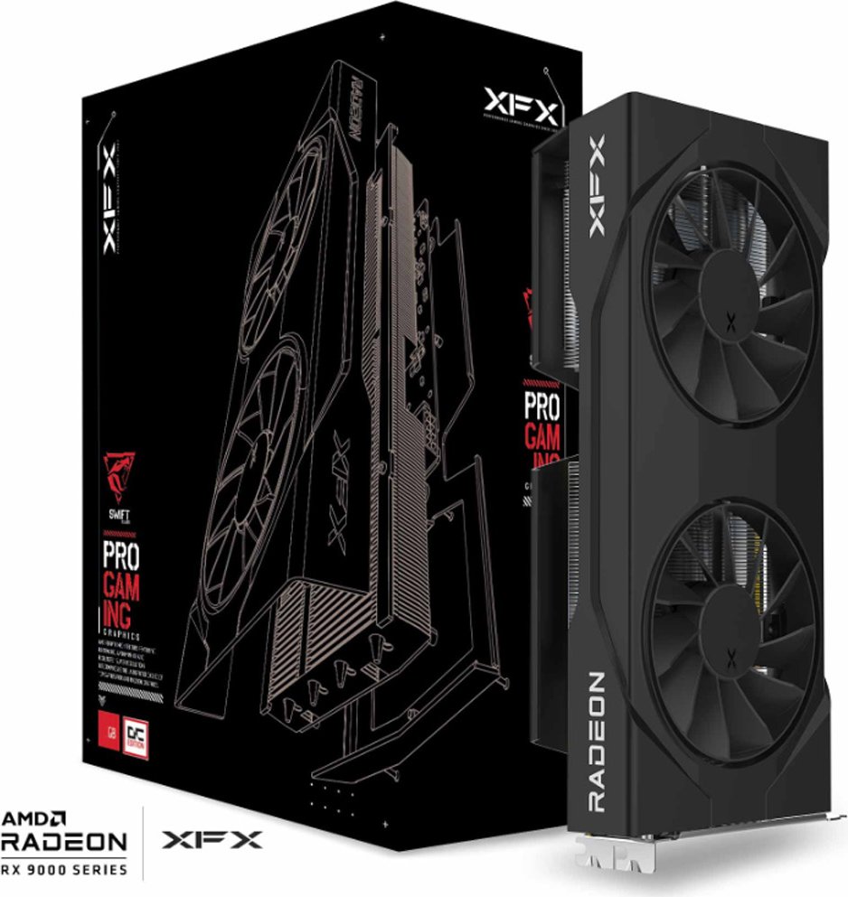 XFX Swift Radeon RX 9060 XT OC Gaming Edition, 16GB GDDR6, HDMI, 2x DP
