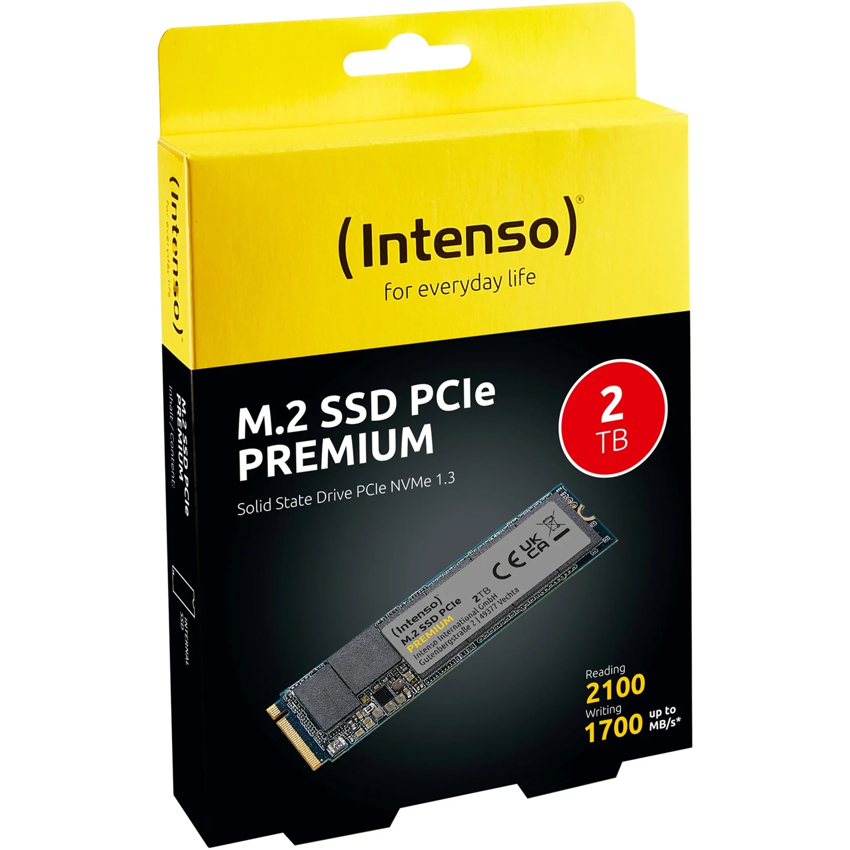 2000 GB Intenso PCIe PREMIUM SSD, M.2 2280 / M-Key / PCIe 3.0 x4