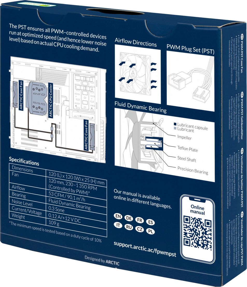 Arctic F12 PWM PST schwarz, 120mm
