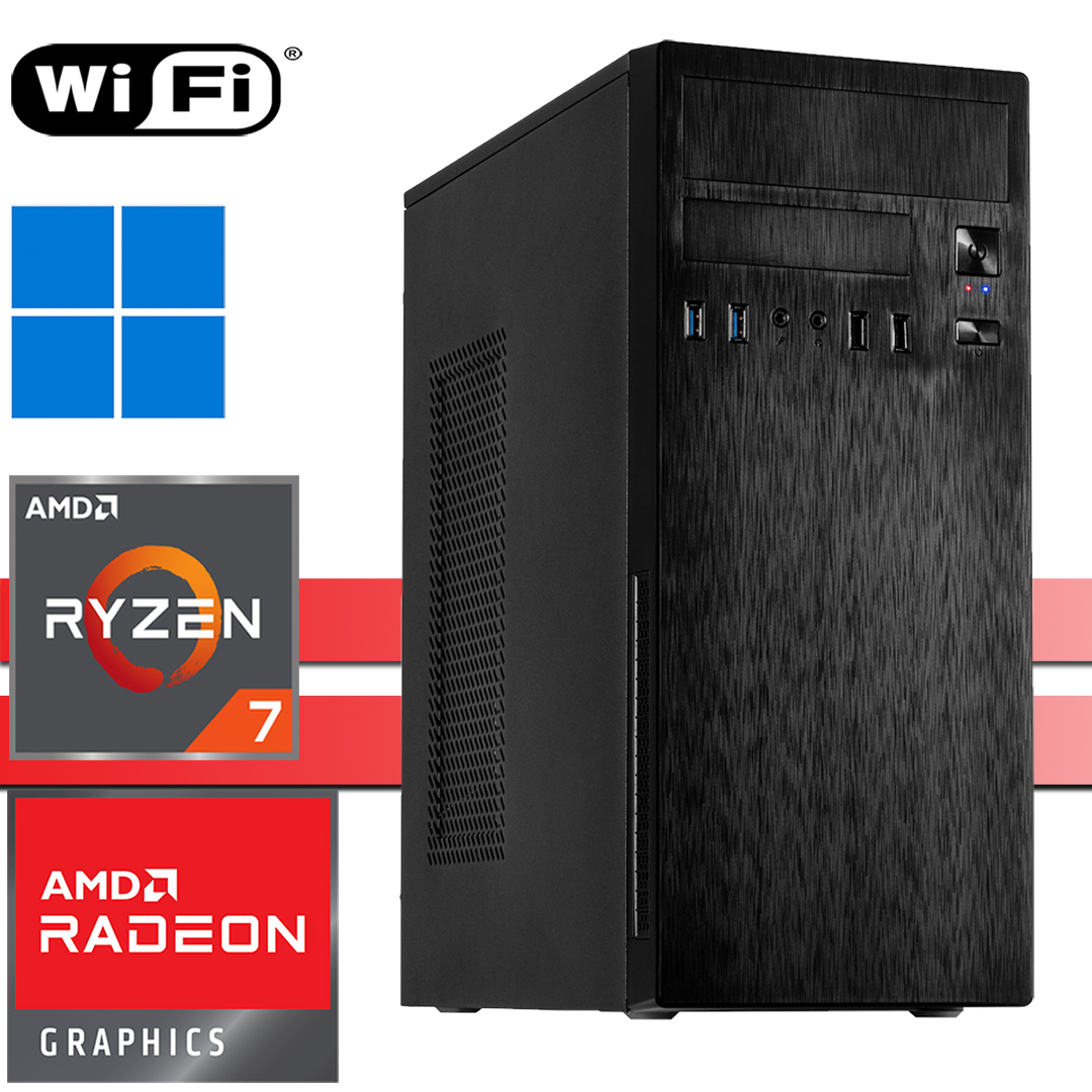 X-Power PC│AMD Ryzen7 5700G│64GB RAM DDR4│2000GB SSD NVMe│4000GB HDD│WiFi│Windows 11 Pro