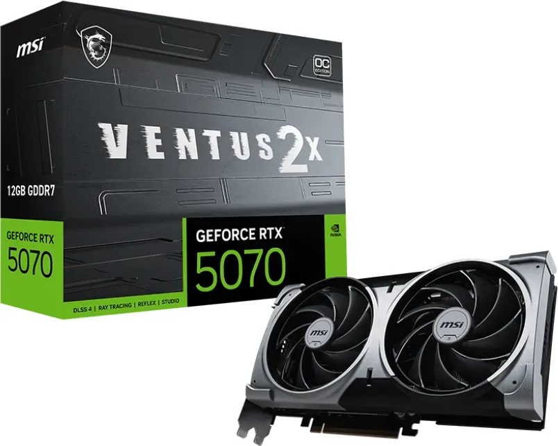 MSI GeForce RTX 5070 12G Ventus 2X OC, 12GB GDDR7, HDMI, 3x DP