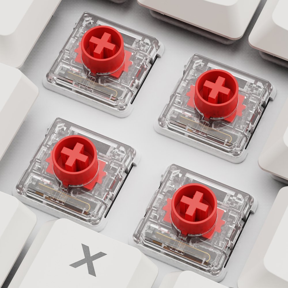 Sharkoon PureWriter W65, weiß, Kailh Choc V2 LOW PROFILE RED, USB, DE