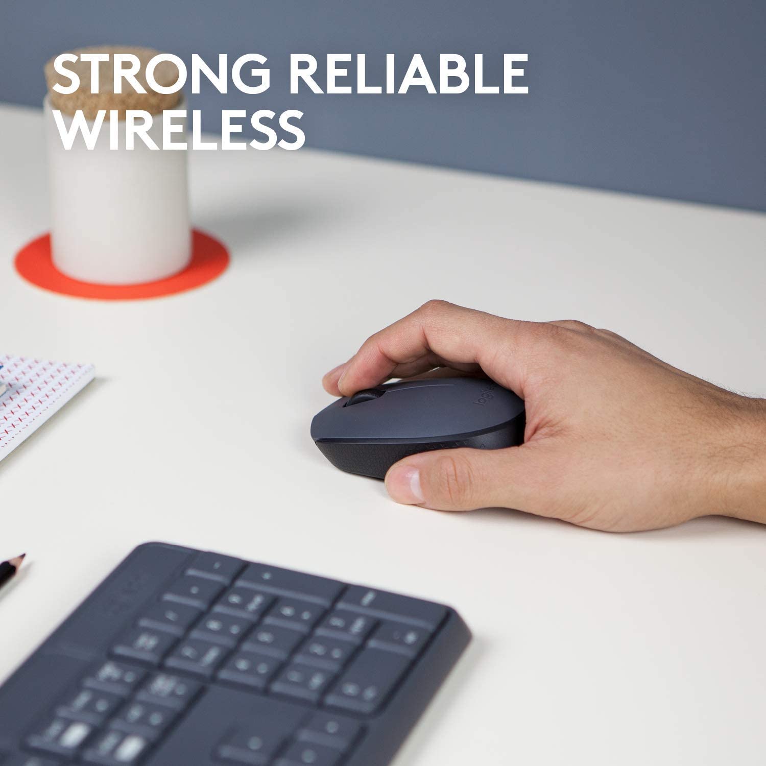 Logitech M170 Wireless Mouse grau, USB