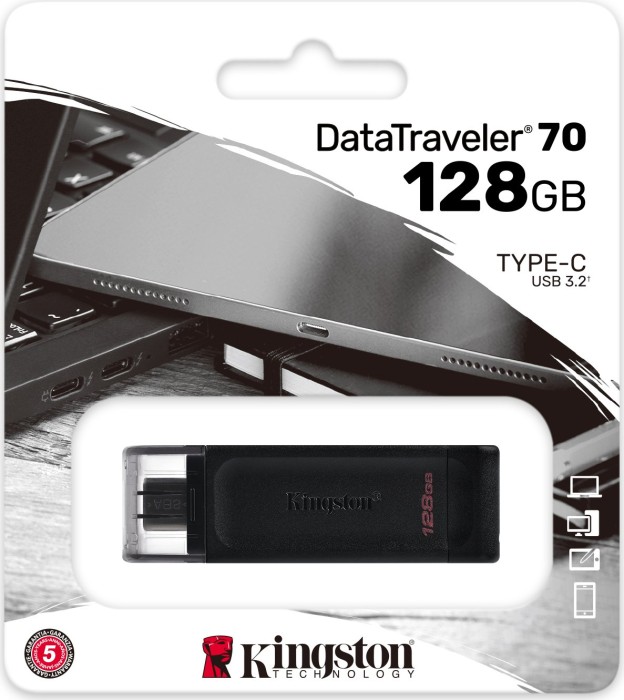 128 GB Kingston DataTraveler 70, USB-C 3.0