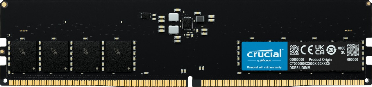 Crucial DIMM 16GB, DDR5-4800 - CT16G48C40U5