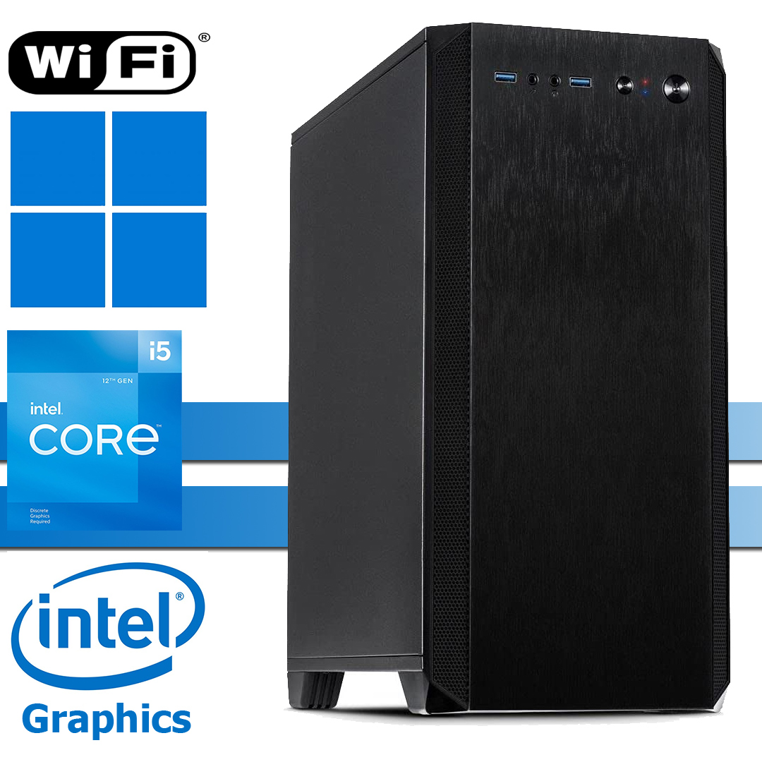 X-Silen PC│Intel i5-12400│bis 64GB RAM DDR4│bis 2TB NVMe SSD│bis 4TB HDD│WiFi│Windows 11 Pro