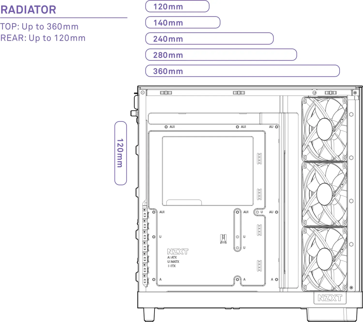 NZXT H6 Flow Black, schwarz, Glasfenster