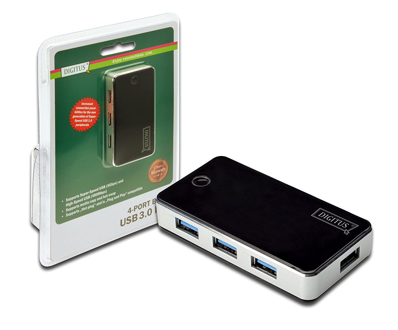 Digitus DA-70231, 4-Port- USB 3.0 Hub