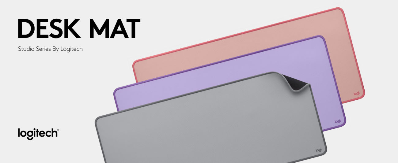 Logitech Desk Mat Studio Series, 700x300mm, mittelgrau