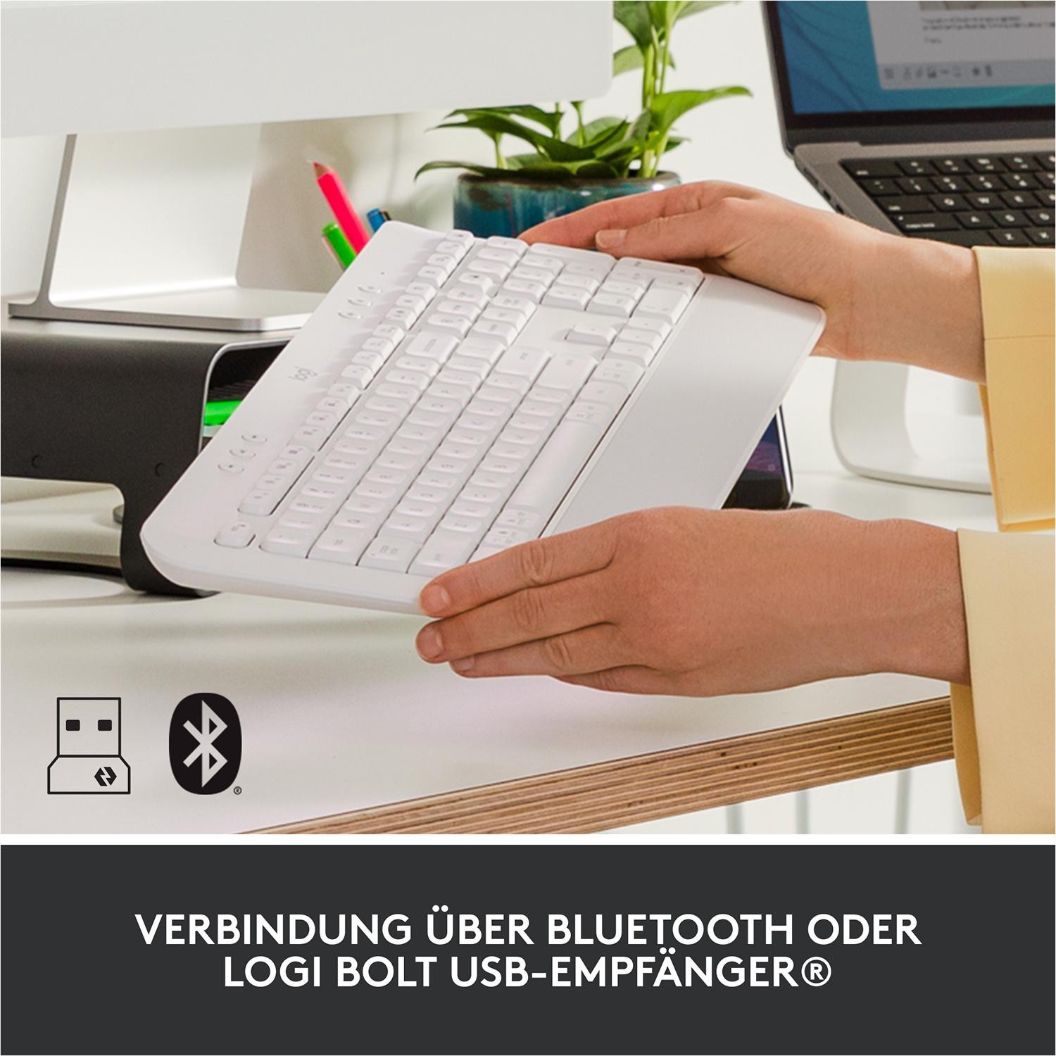 Logitech Signature K650 Comfort, Graphite, Logi Bolt, USB/Bluetooth, DE