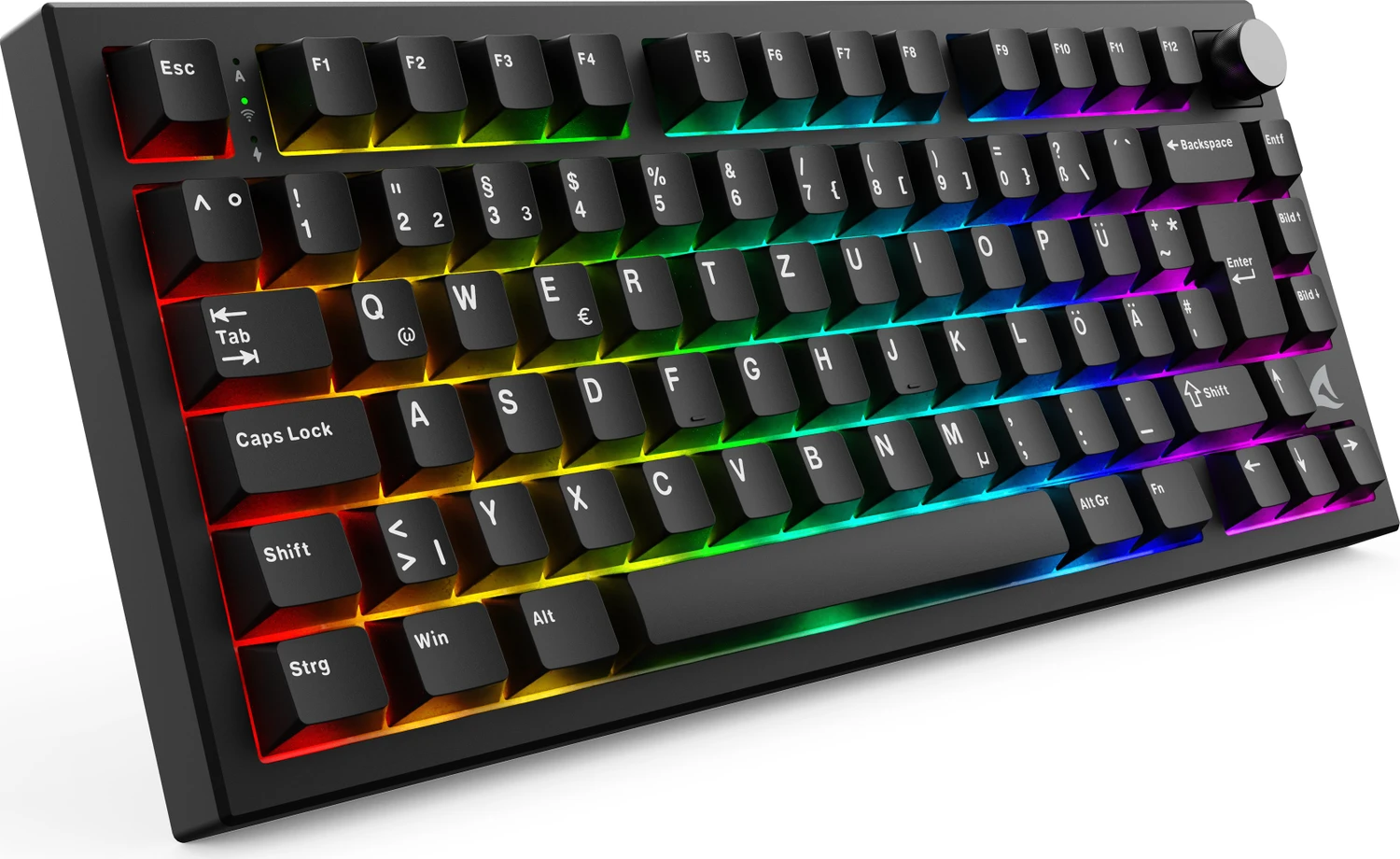 Sharkoon Skiller SGK55W, schwarz, LEDs RGB, hot-swap, Sharkoon Linear, USB, DE