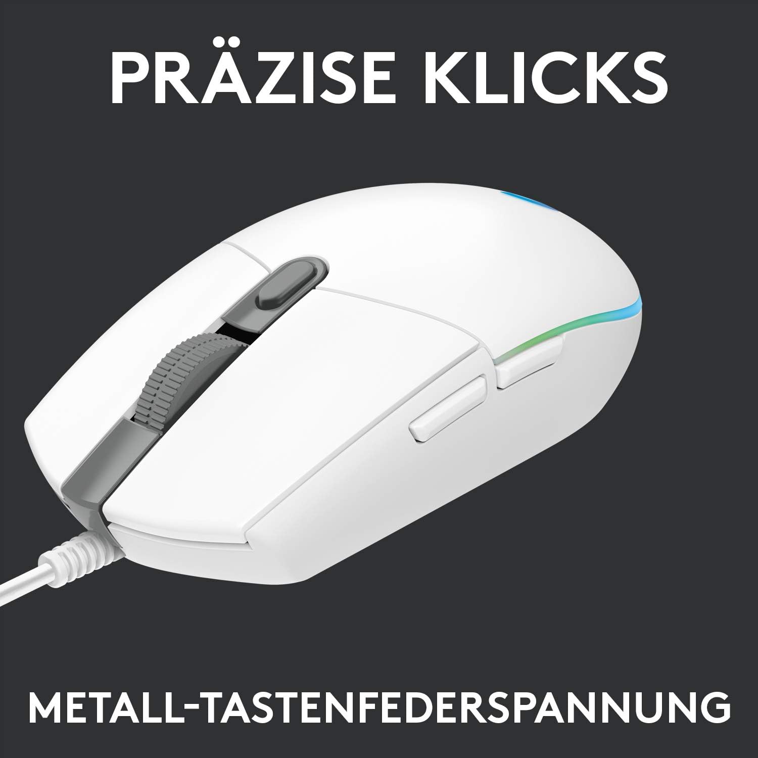 Logitech G203 Lightsync weiß, USB
